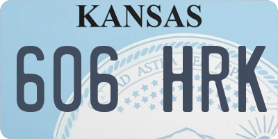 KS license plate 606HRK