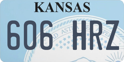 KS license plate 606HRZ