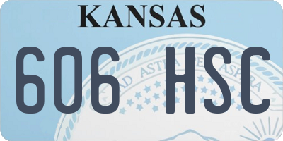 KS license plate 606HSC