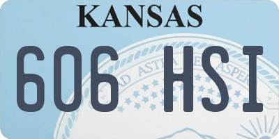 KS license plate 606HSI