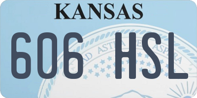 KS license plate 606HSL