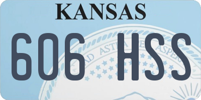 KS license plate 606HSS