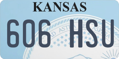 KS license plate 606HSU