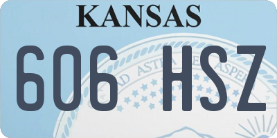 KS license plate 606HSZ