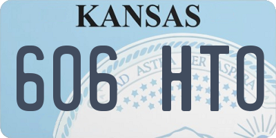 KS license plate 606HTO
