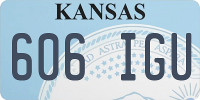 KS license plate 606IGU