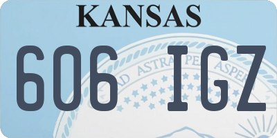 KS license plate 606IGZ