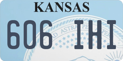 KS license plate 606IHI