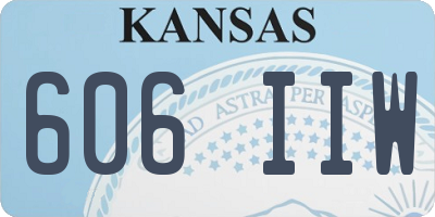 KS license plate 606IIW