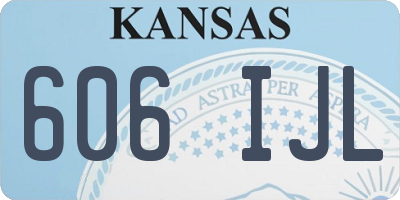 KS license plate 606IJL