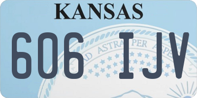 KS license plate 606IJV