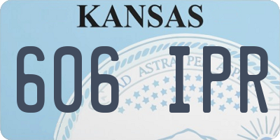 KS license plate 606IPR