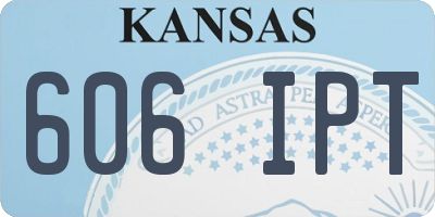 KS license plate 606IPT