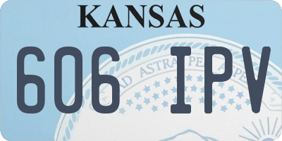 KS license plate 606IPV