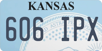 KS license plate 606IPX