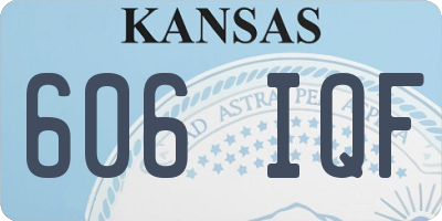 KS license plate 606IQF