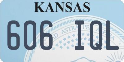 KS license plate 606IQL