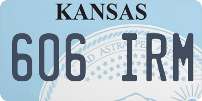 KS license plate 606IRM