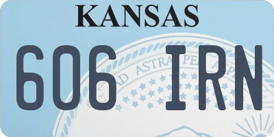KS license plate 606IRN
