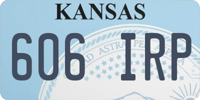 KS license plate 606IRP