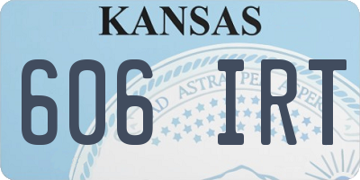 KS license plate 606IRT