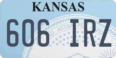 KS license plate 606IRZ