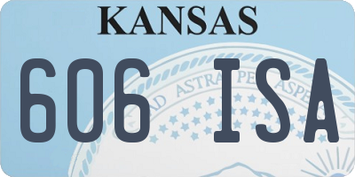 KS license plate 606ISA