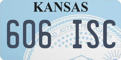 KS license plate 606ISC