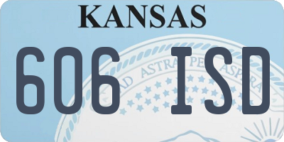 KS license plate 606ISD