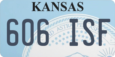 KS license plate 606ISF