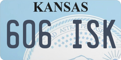 KS license plate 606ISK