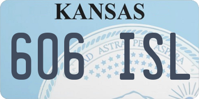 KS license plate 606ISL