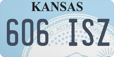 KS license plate 606ISZ