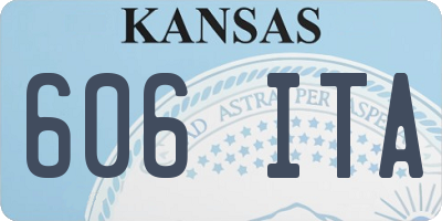 KS license plate 606ITA