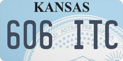 KS license plate 606ITC