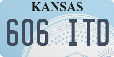 KS license plate 606ITD