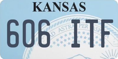 KS license plate 606ITF