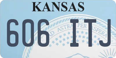 KS license plate 606ITJ