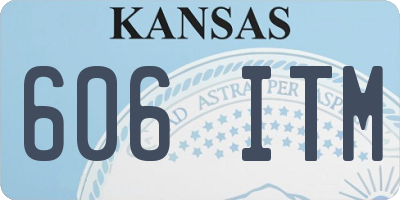 KS license plate 606ITM