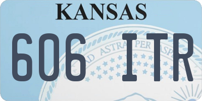KS license plate 606ITR