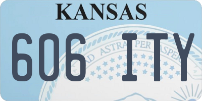 KS license plate 606ITY