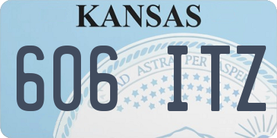 KS license plate 606ITZ