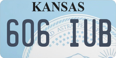 KS license plate 606IUB