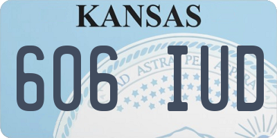 KS license plate 606IUD