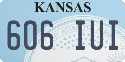KS license plate 606IUI