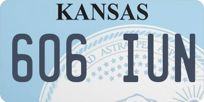 KS license plate 606IUN