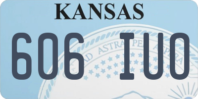 KS license plate 606IUO