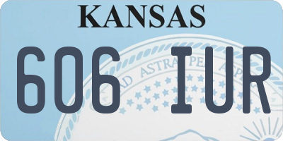 KS license plate 606IUR