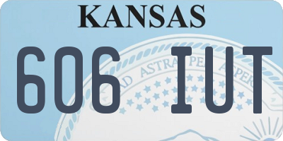 KS license plate 606IUT