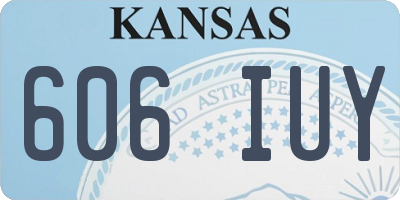 KS license plate 606IUY